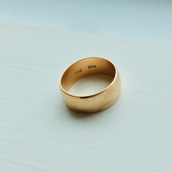 14KT Sold Rose Gold Vintage “cigar band” style ring - substantial in weight EUC - Picture 2 of 8